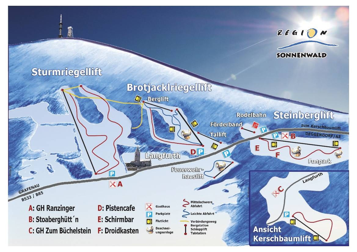 Steinberglift – Langfurth (Schöfweg) trail map