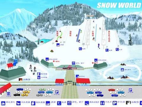 Happy Snow World trail map