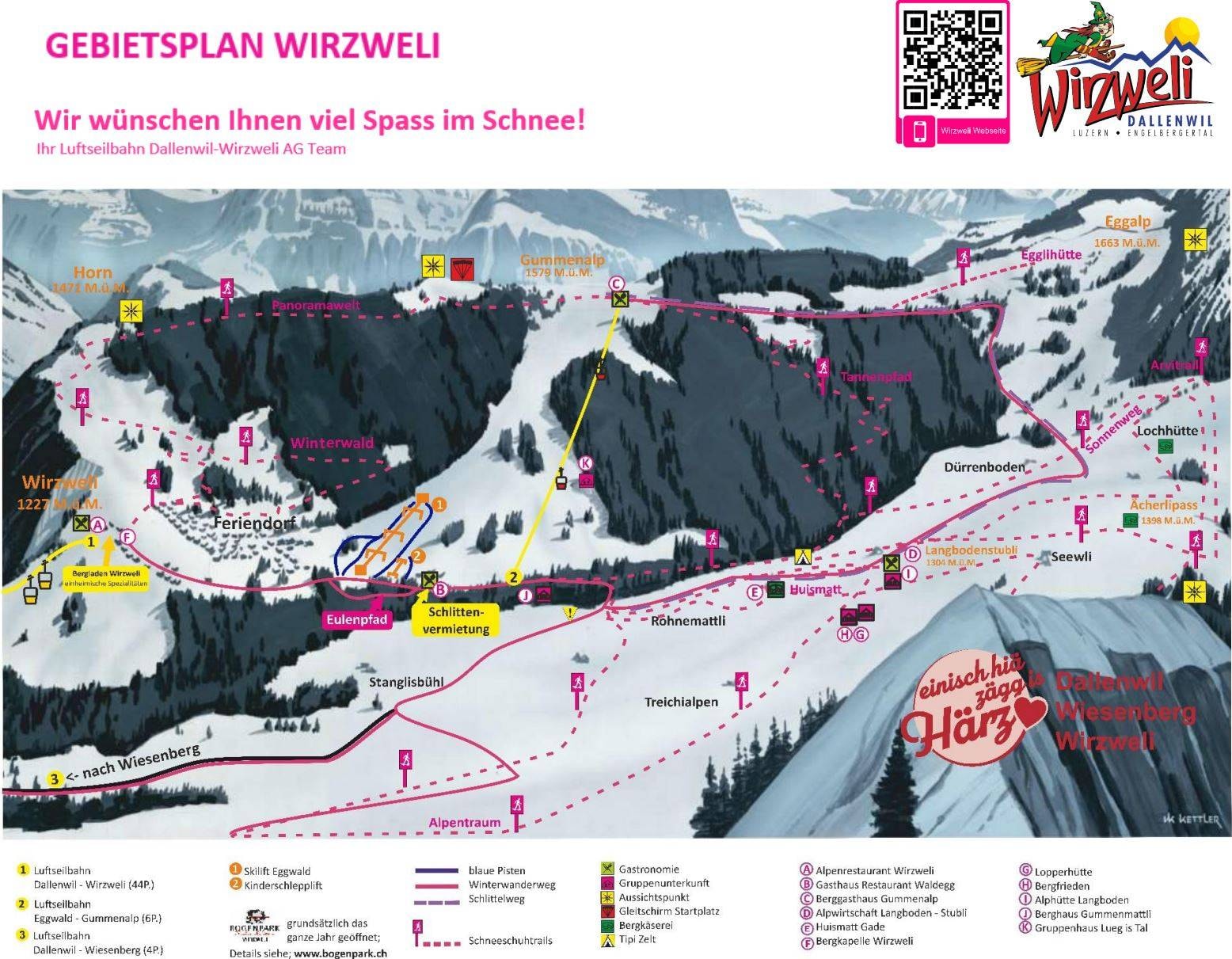 Wirzweli – Dallenwil trail map