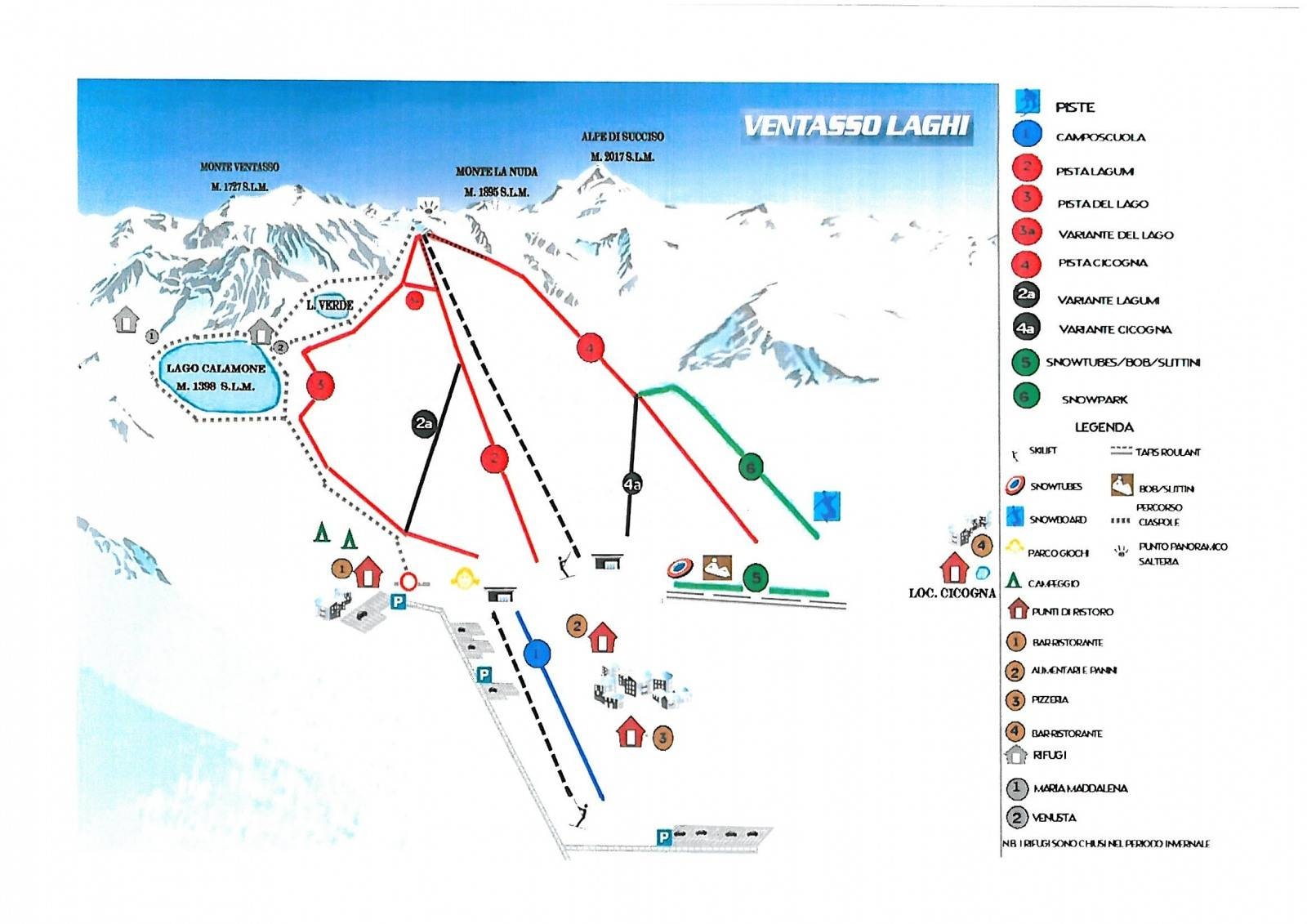 Ventasso Laghi trail map