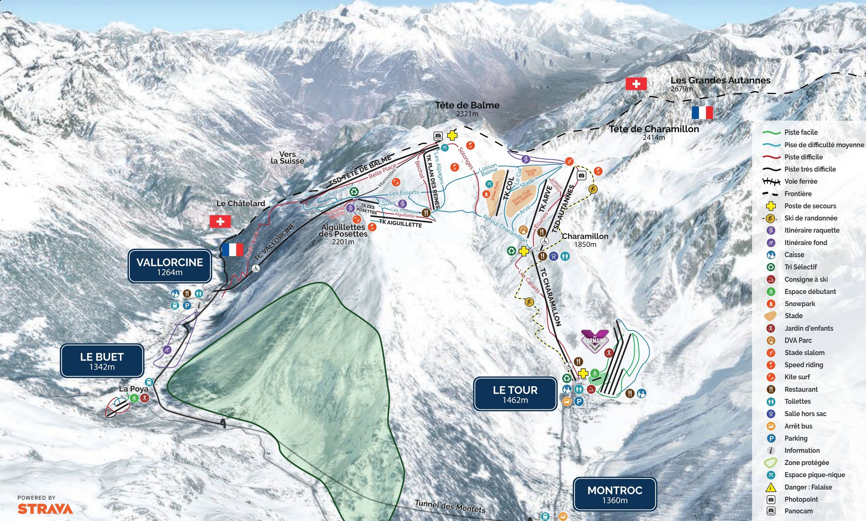 Balme/Les Autannes – Vallorcine/Le Tour trail map