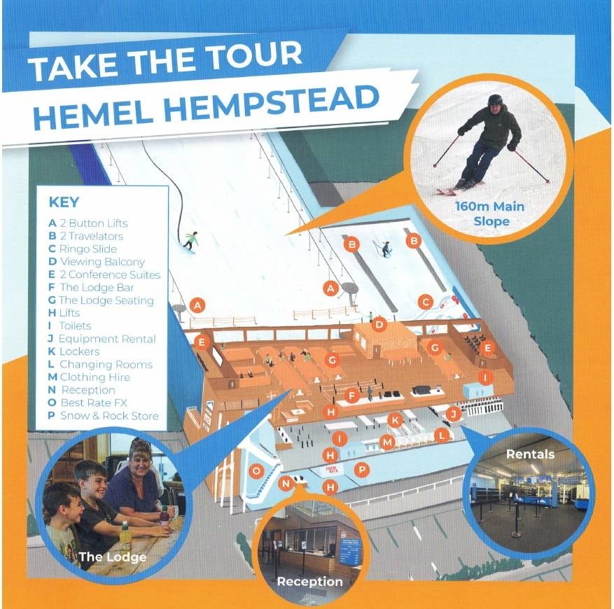 Indoor ski area The Snow Centre – Hemel Hempstead trail map