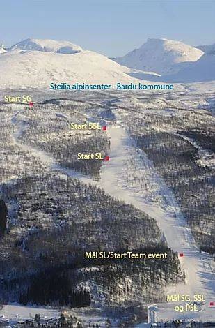 Steilia – Setermoen (Bardu) trail map