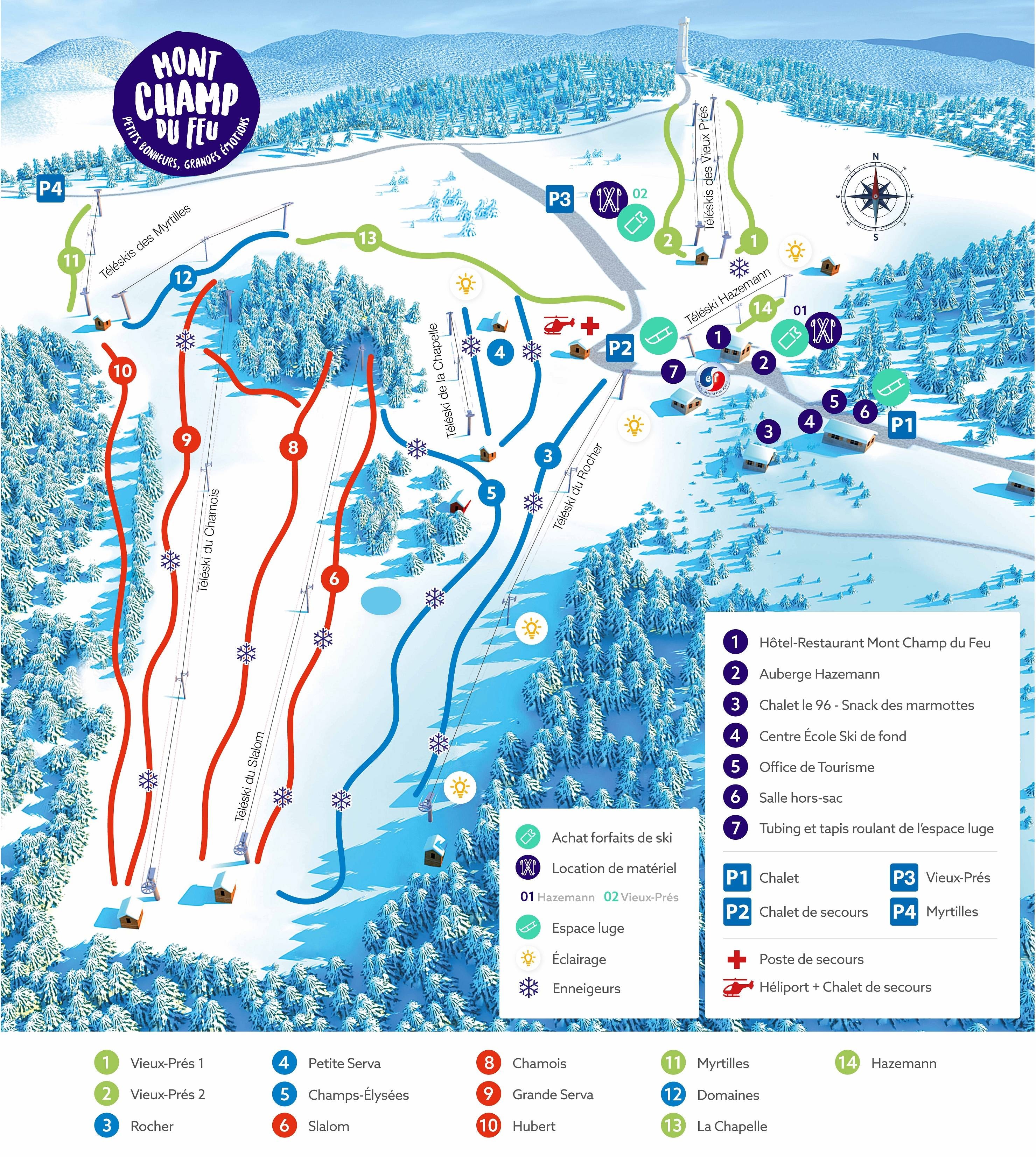 Champ du Feu trail map