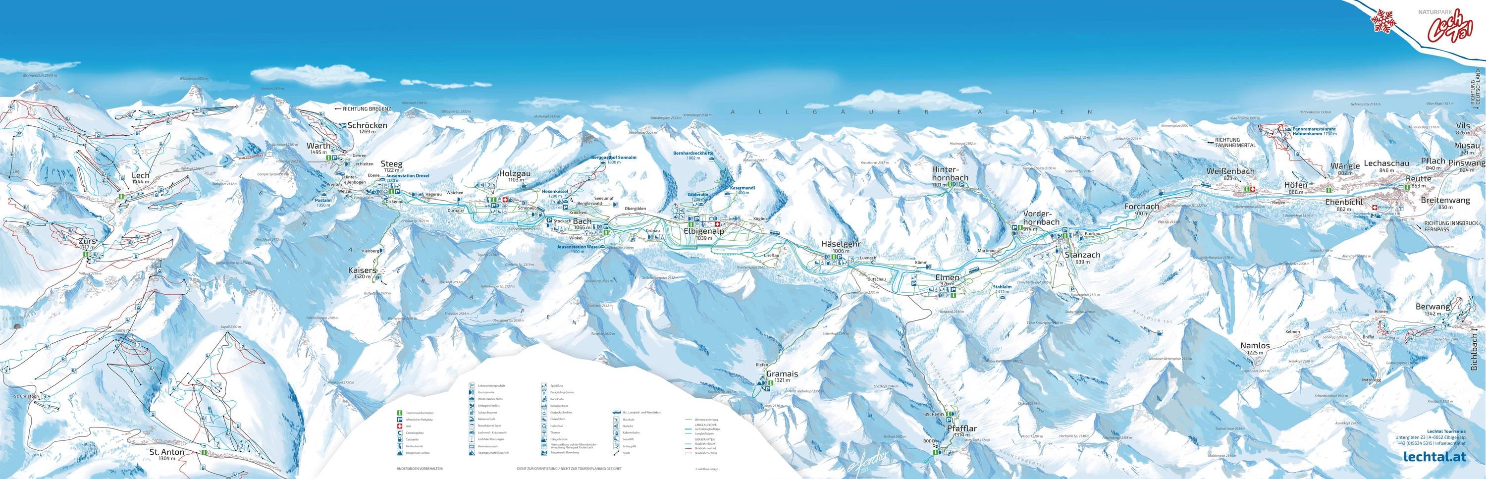Stanzach trail map