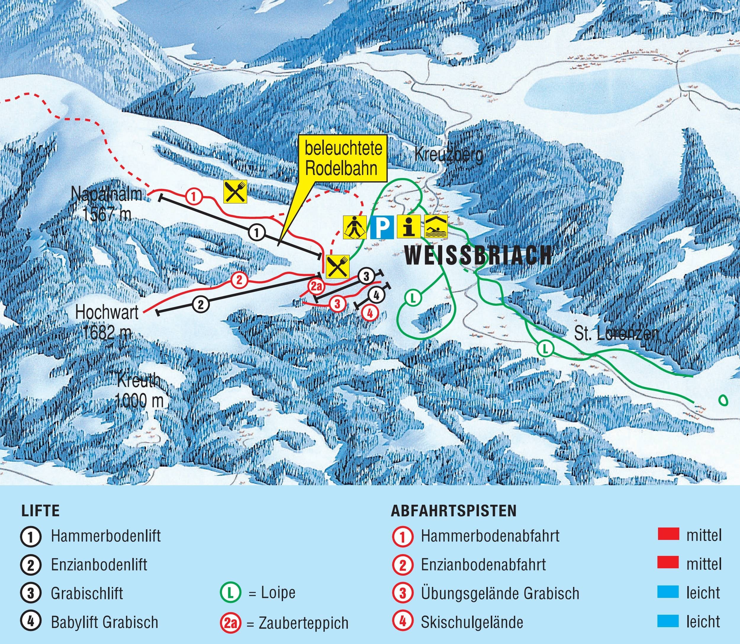 Weissbriach (Gitschtal) trail map