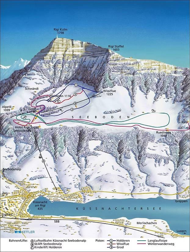 Seebodenalp – Küssnacht trail map