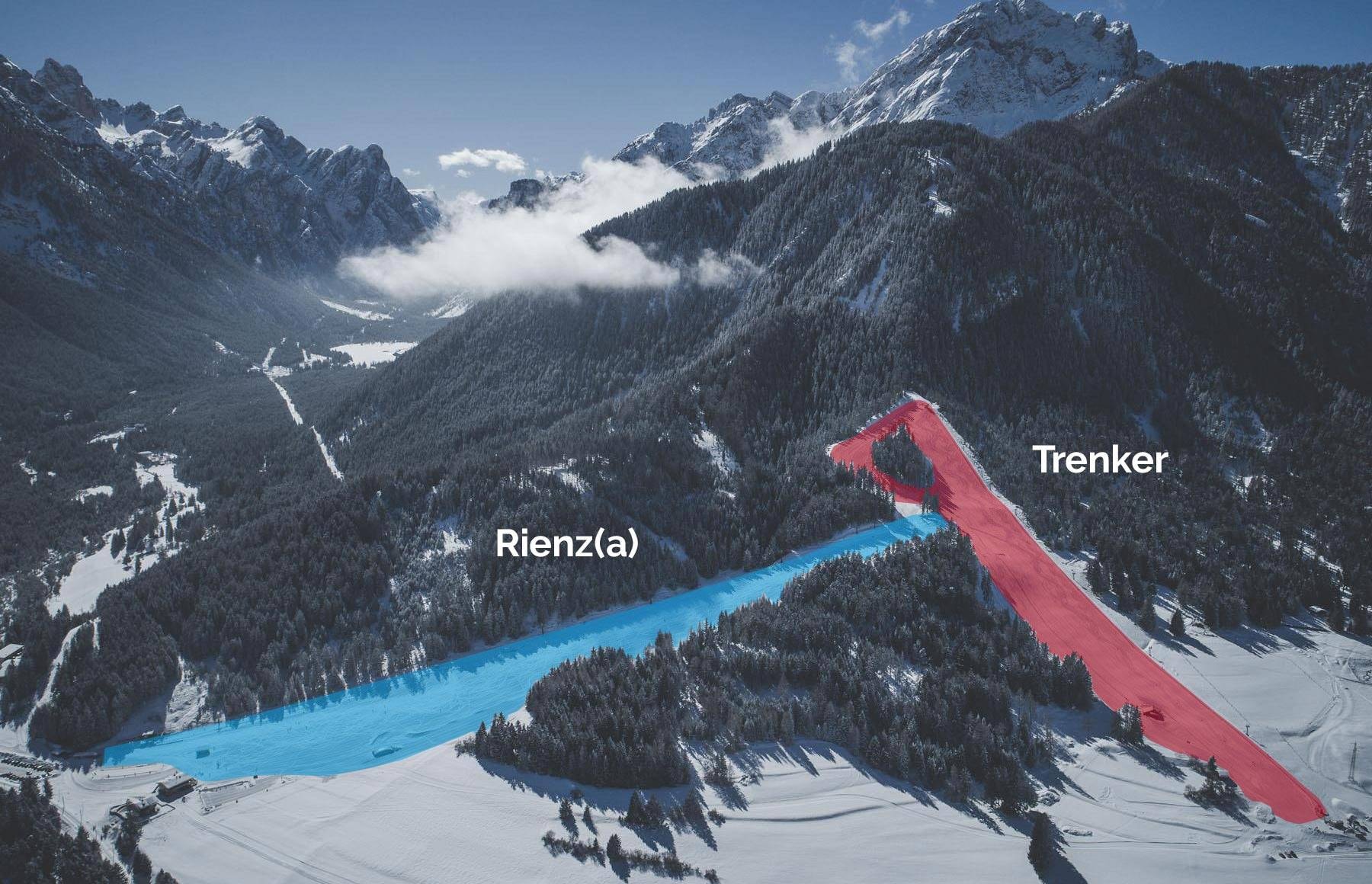 Rienz – Toblach (Dobbiaco) trail map