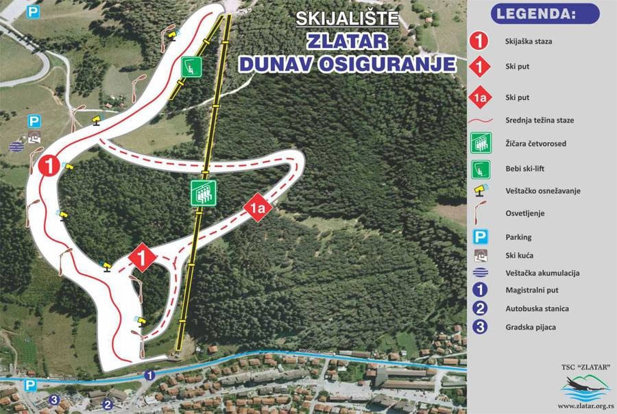 Zlatar trail map