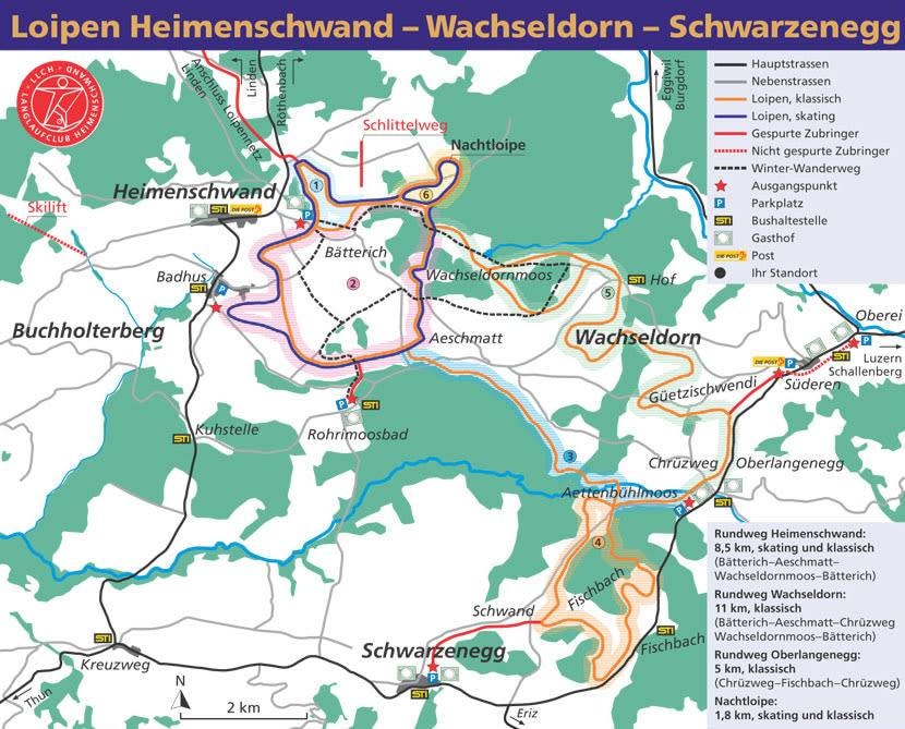 Heimenschwand – Buchholterberg trail map