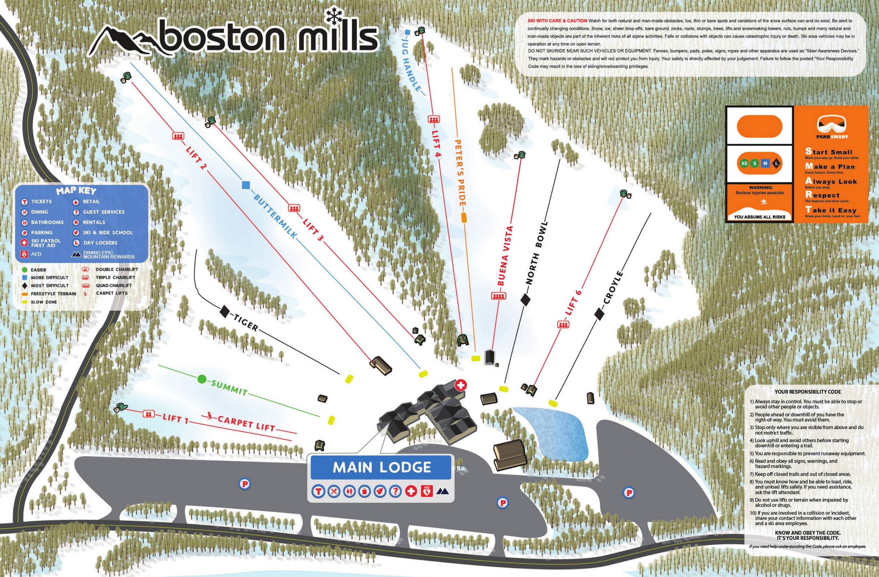 Boston Mills trail map