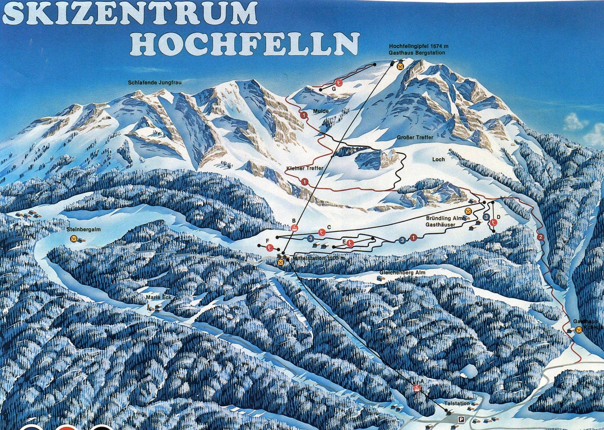 Hochfelln – Bergen trail map