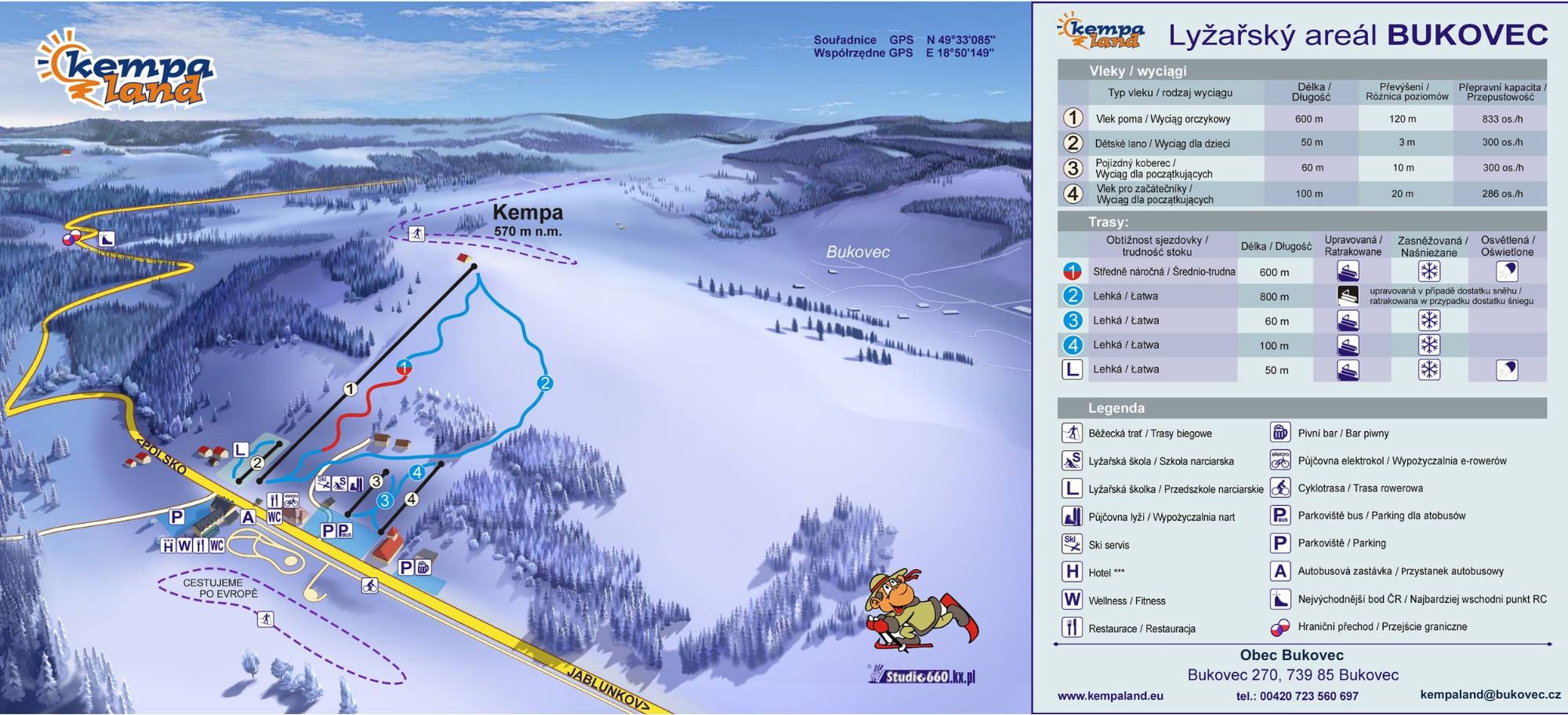 Kempaland – Bukovec trail map