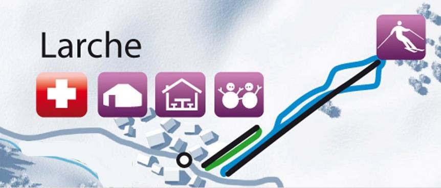 Val d'Oronaye – Larche trail map