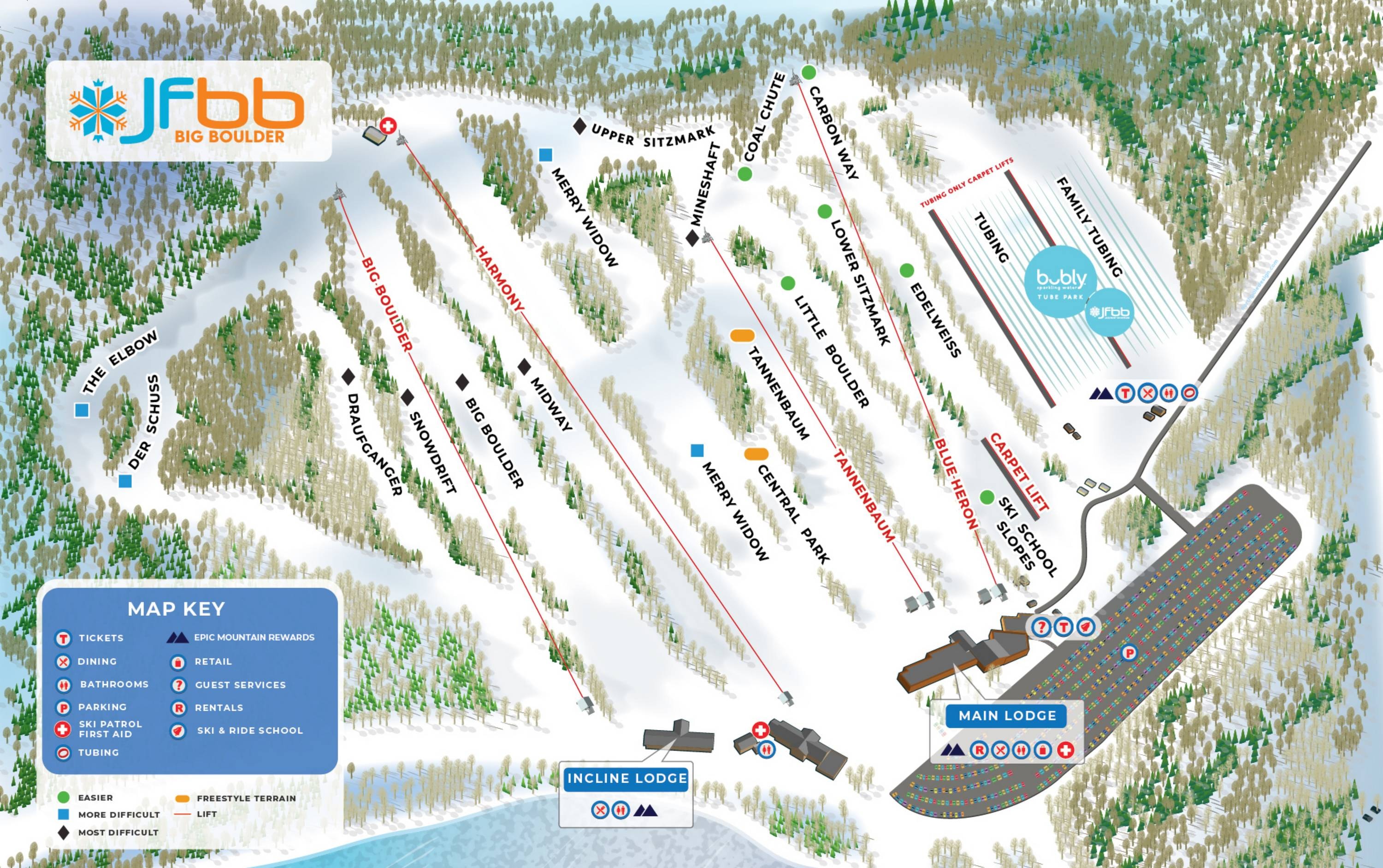 Big Boulder trail map