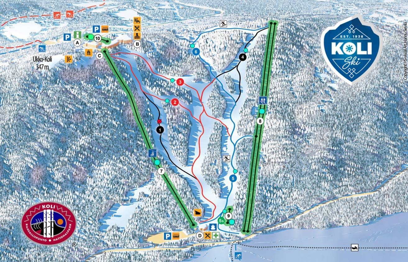 Ukko-Koli trail map