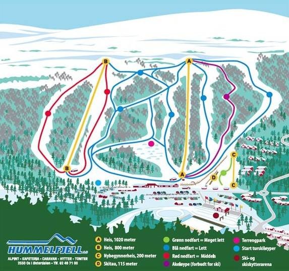 Hummelfjell trail map