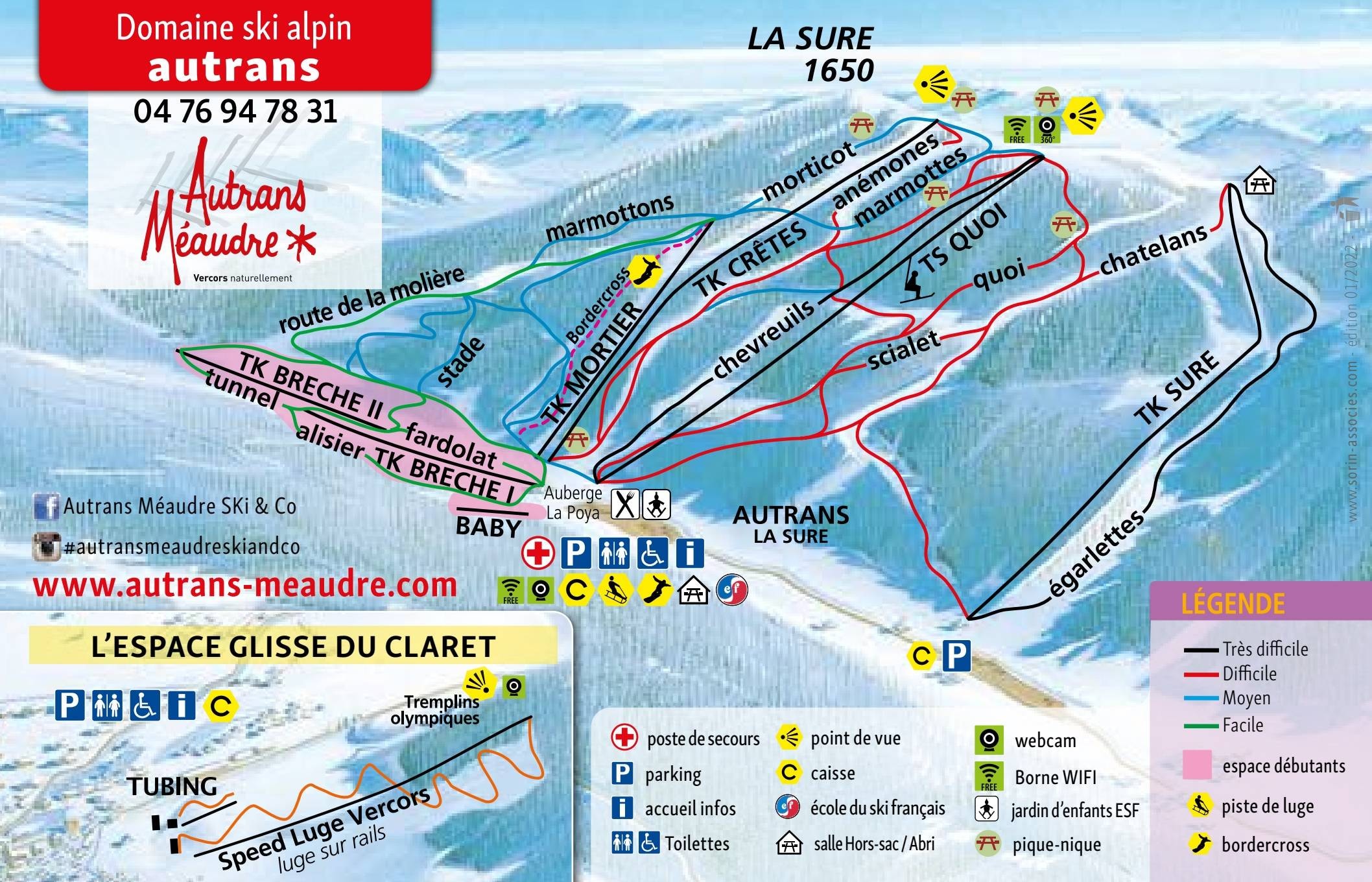 Autrans – La Sure trail map
