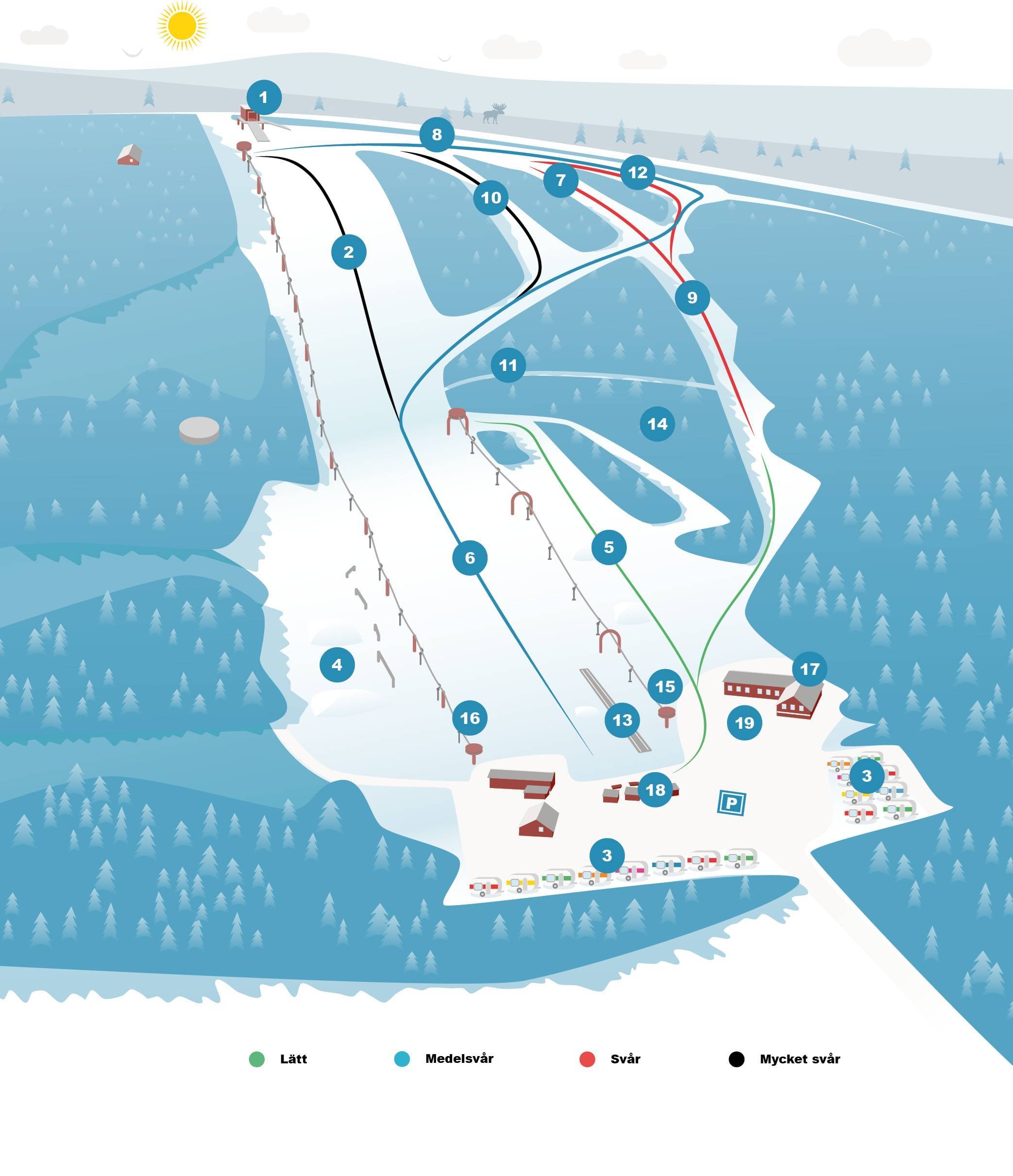Edsbybacken trail map