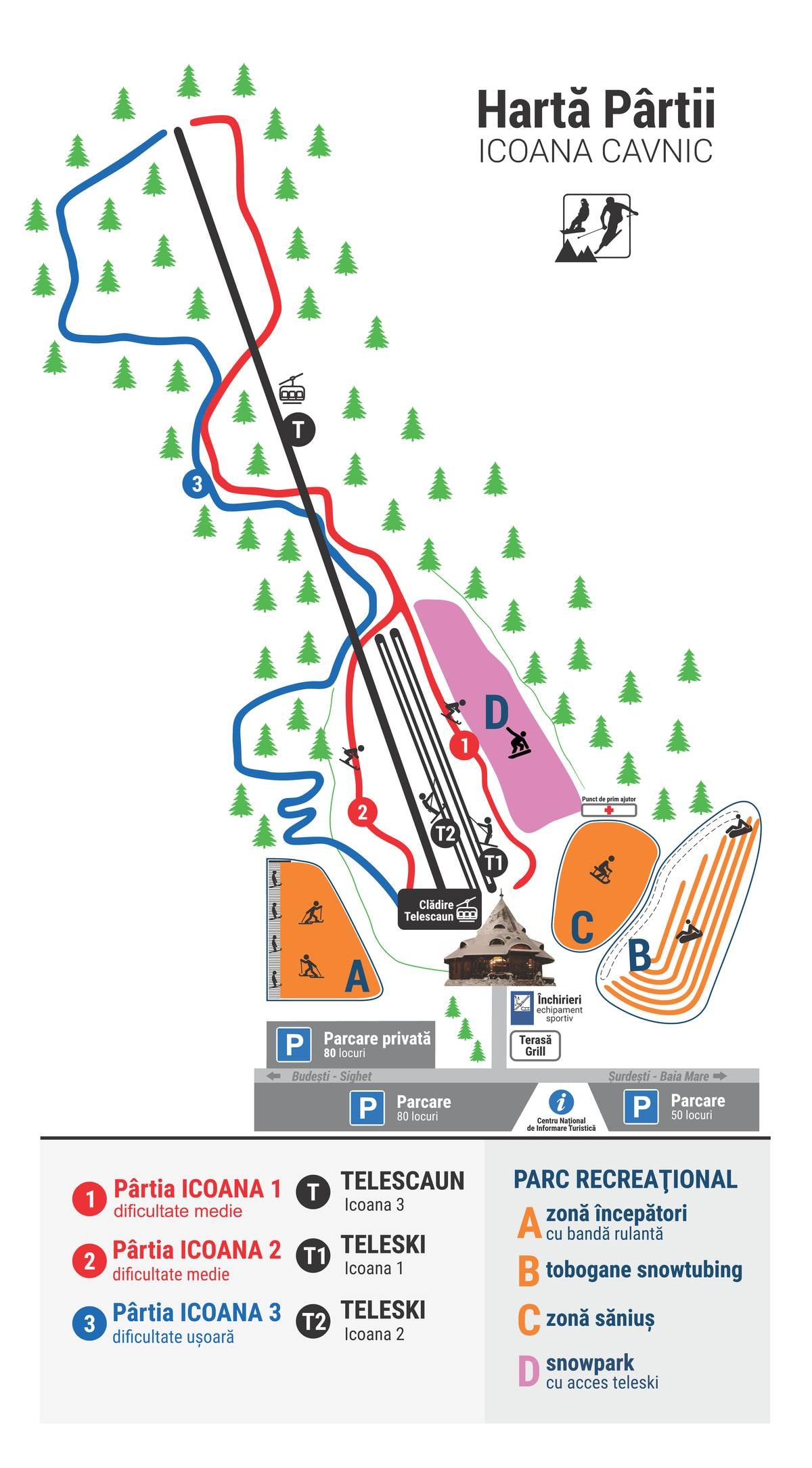 Icoana – Cavnic‎ trail map
