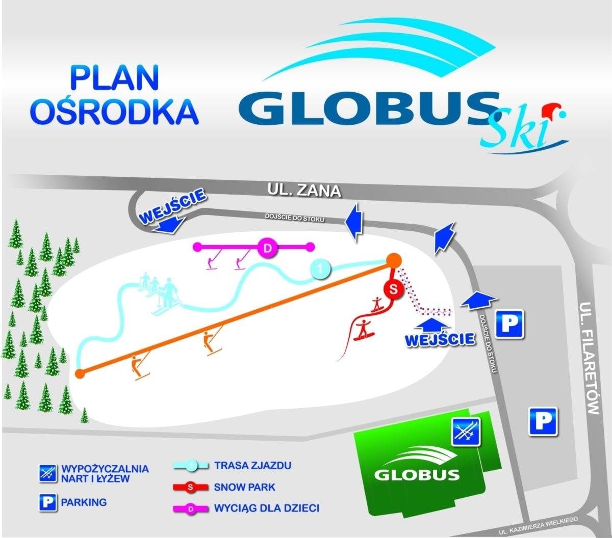 Globus Ski – Lublin trail map