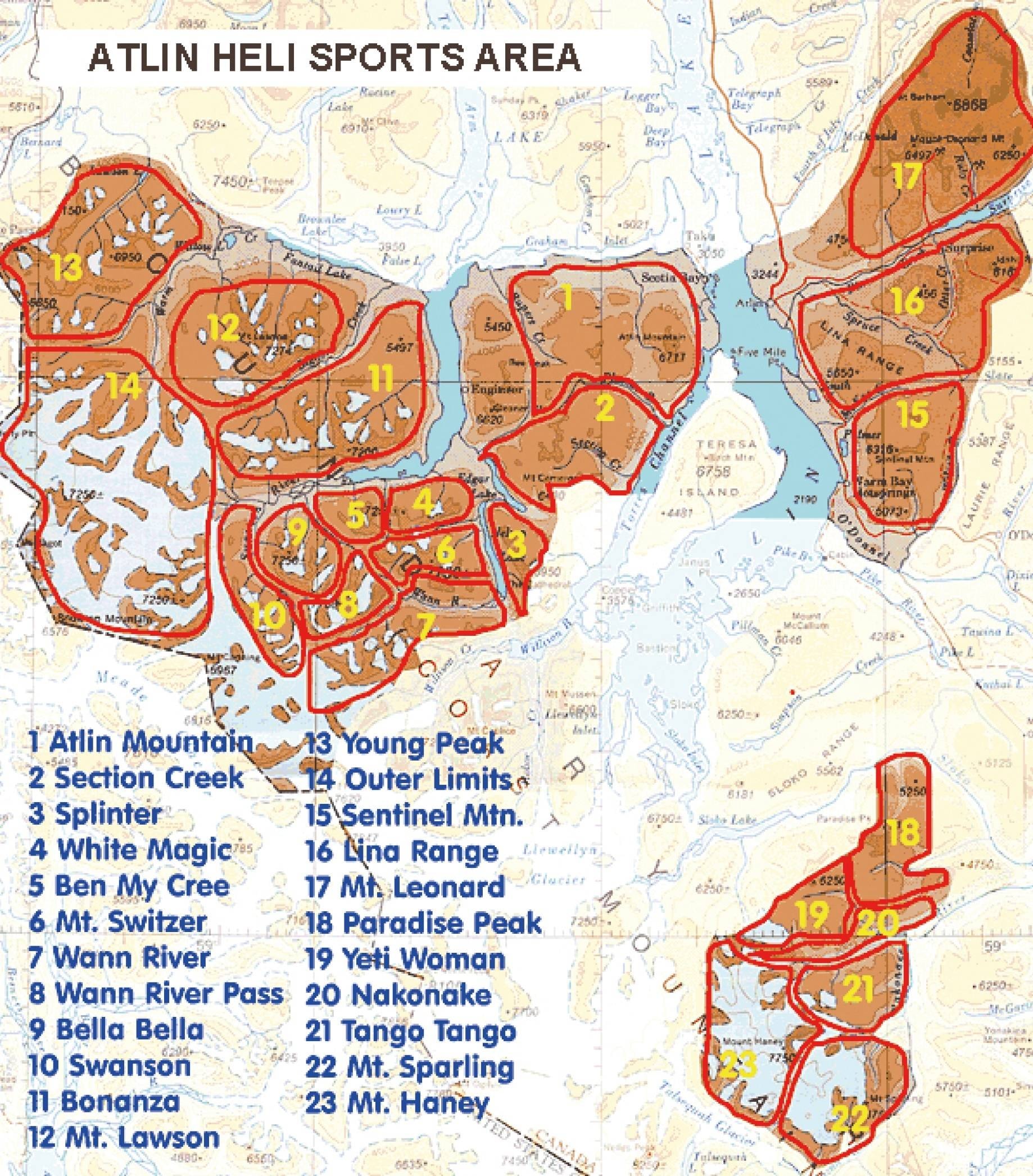 Atlin Heli Sports trail map