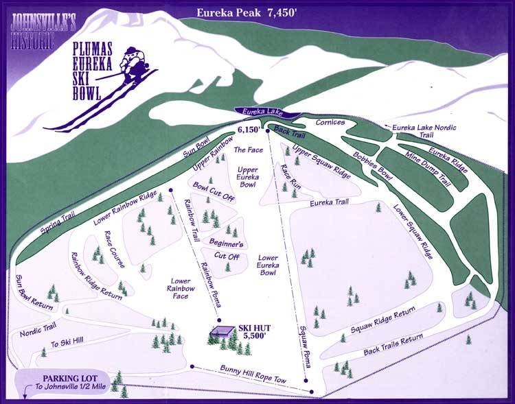 Plumas Eureka Ski Bowl trail map
