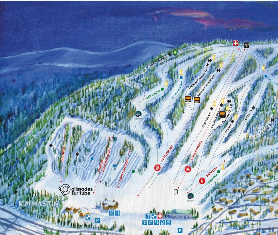 Mont Avila trail map