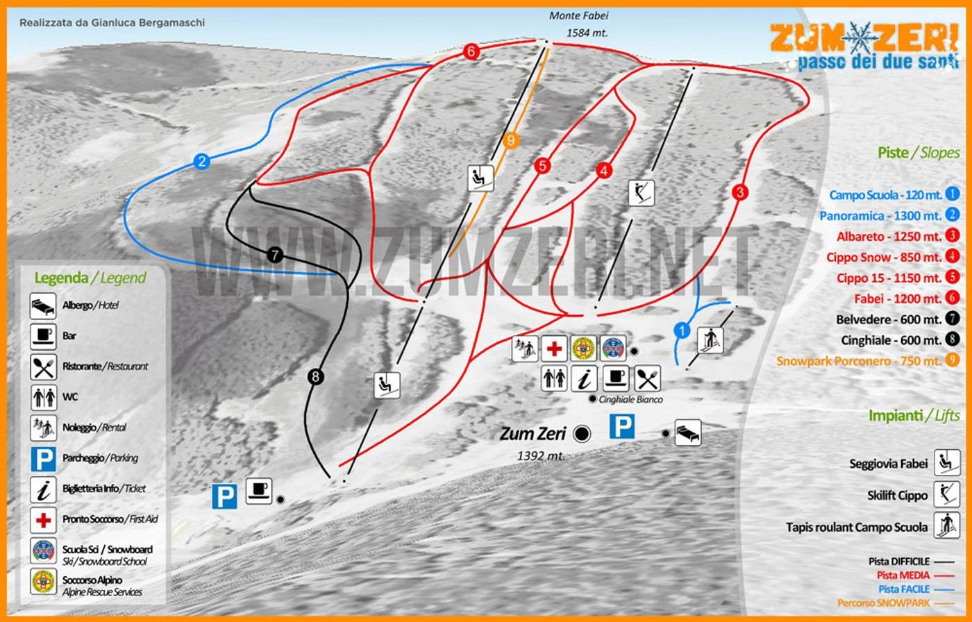 Zum Zeri – Passo dei due Santi trail map