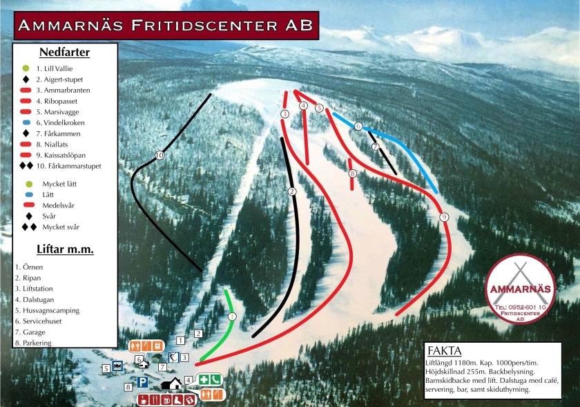 Ammarnäs trail map