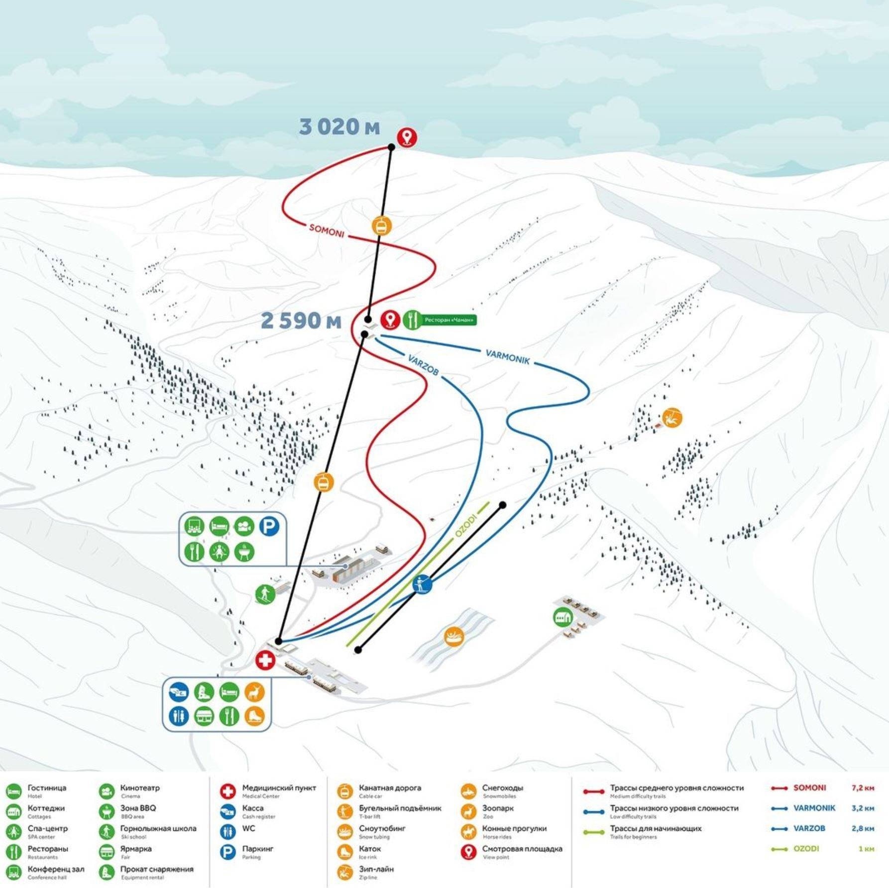 Safed Dara trail map