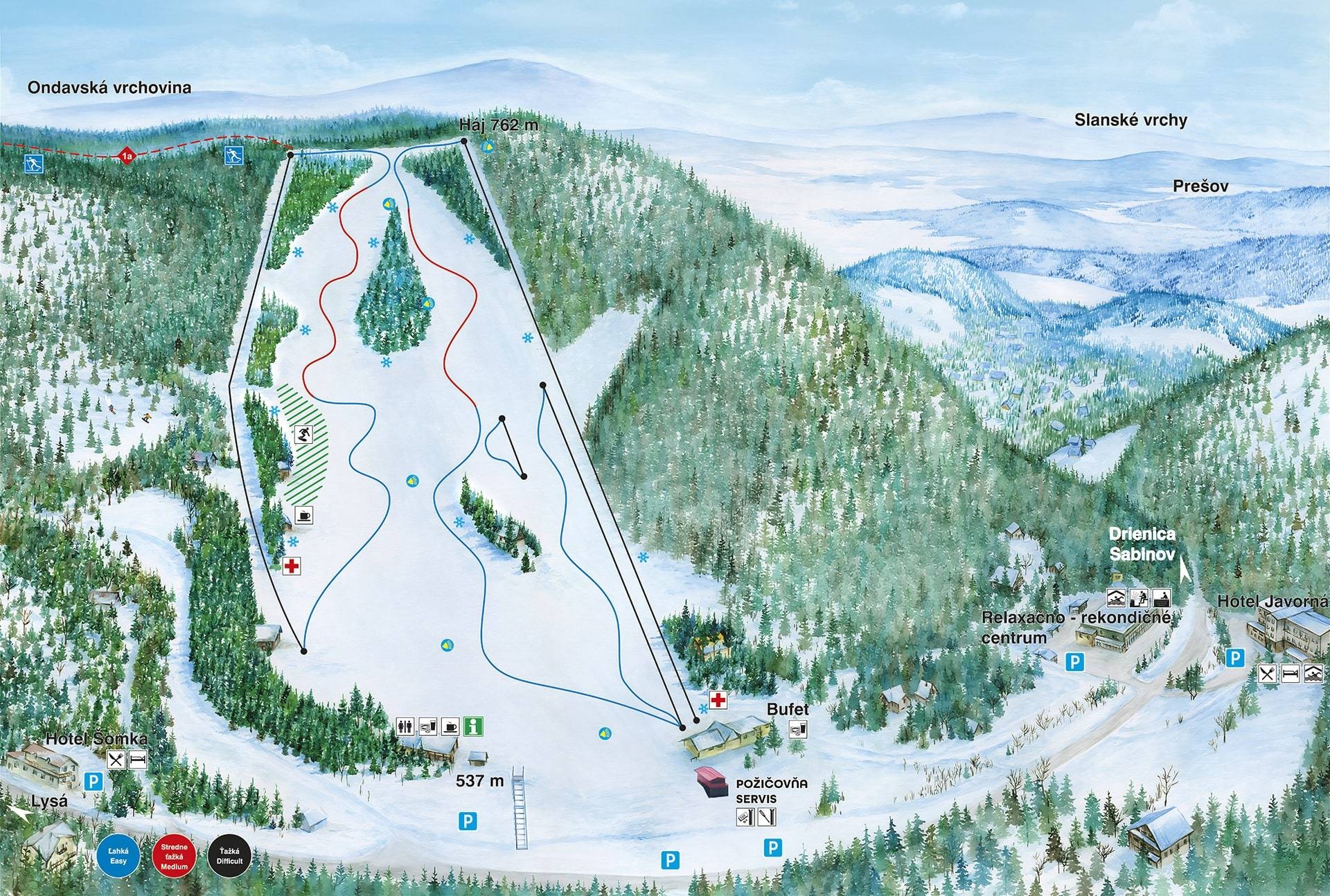 Drienica trail map