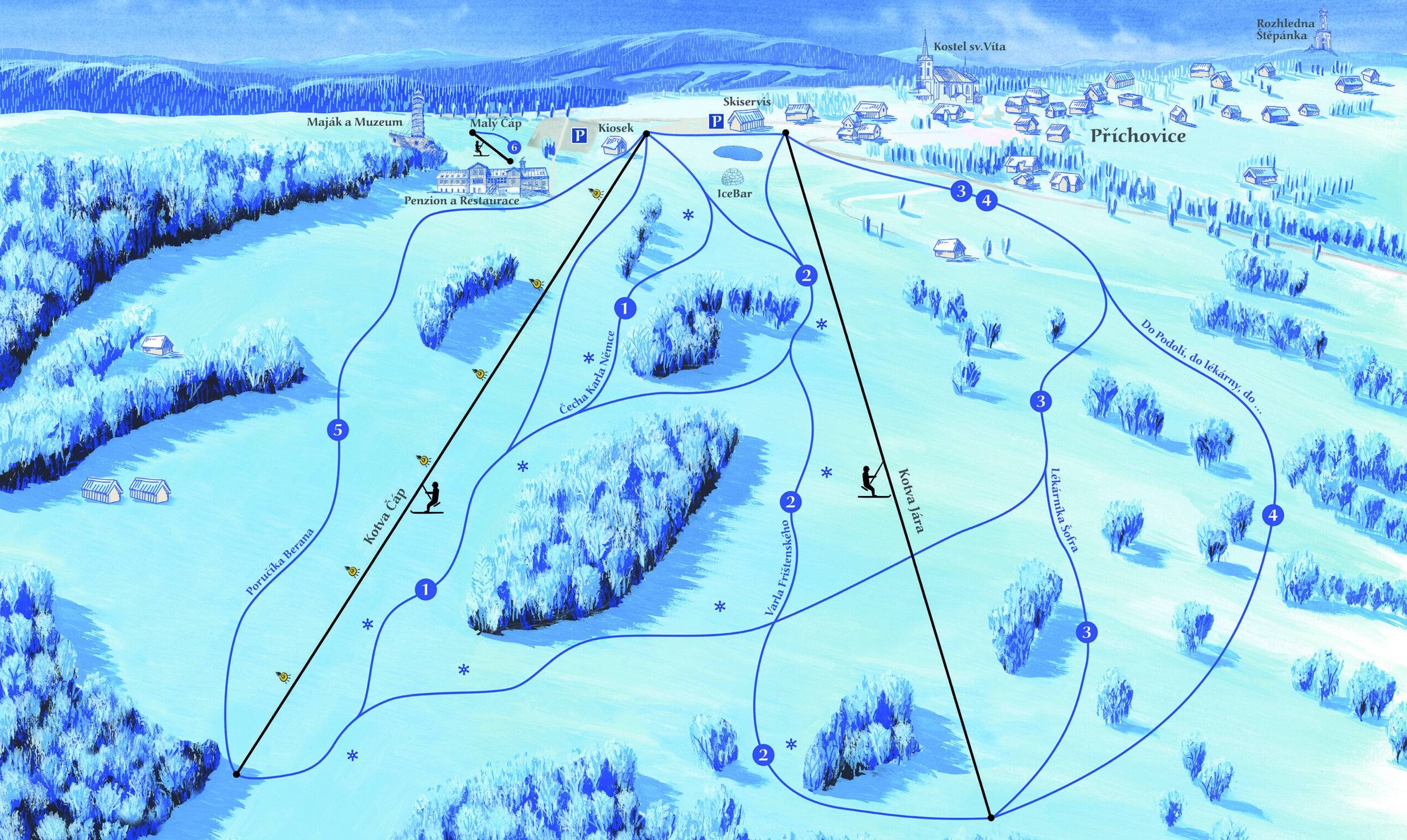 U Čápa – Kořenov-Příchovice trail map