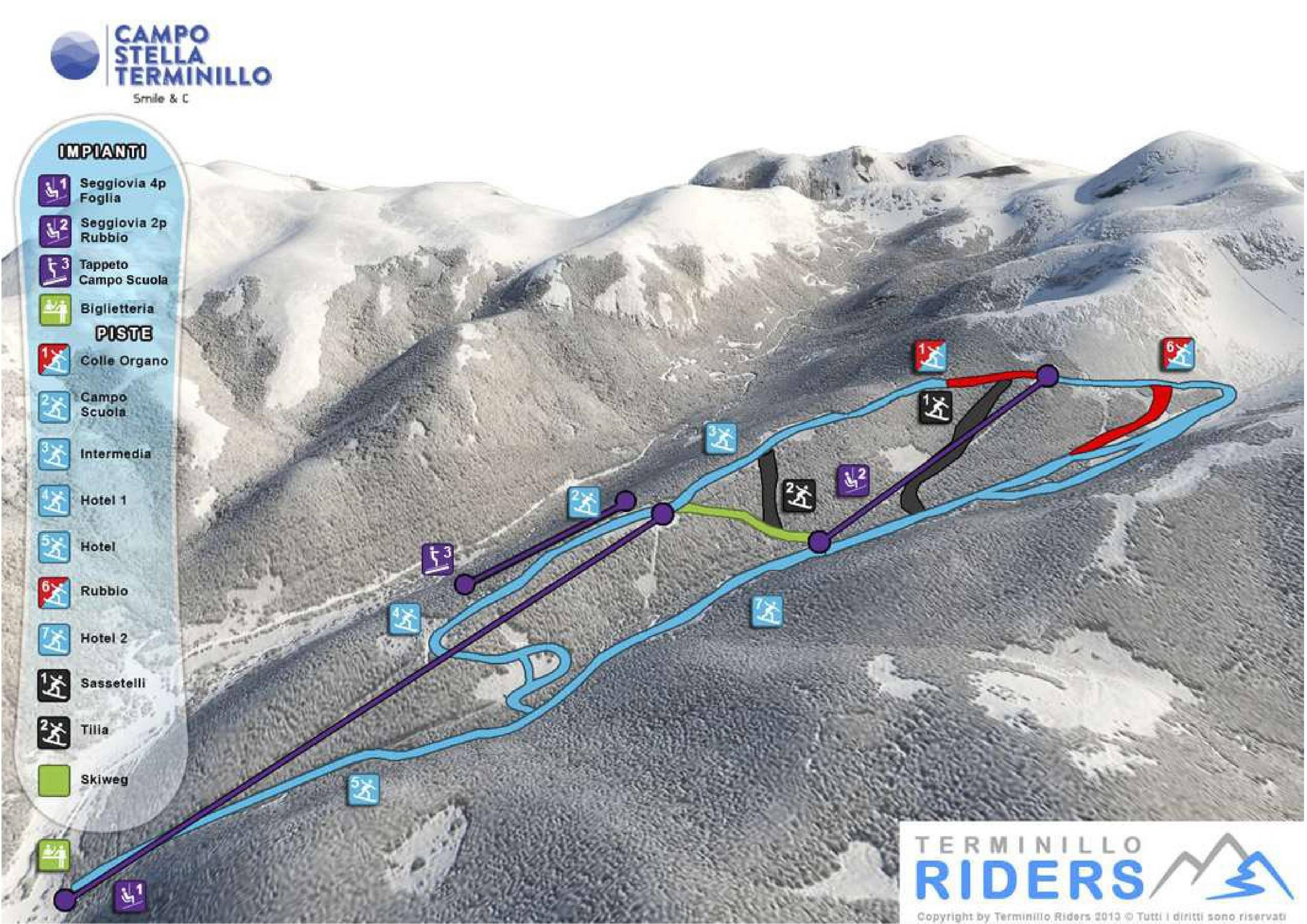 Campo Stella – Leonessa trail map