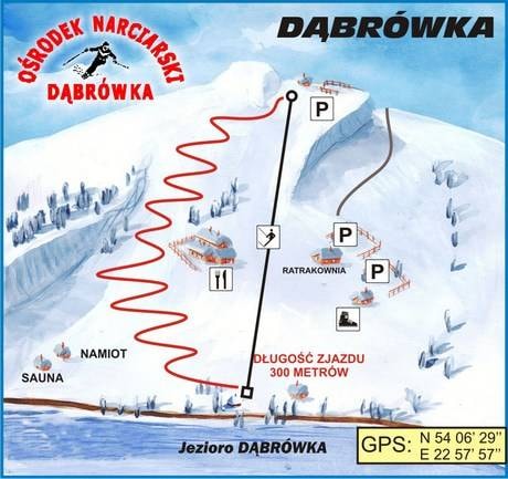 Dąbrówka – Suwałki trail map