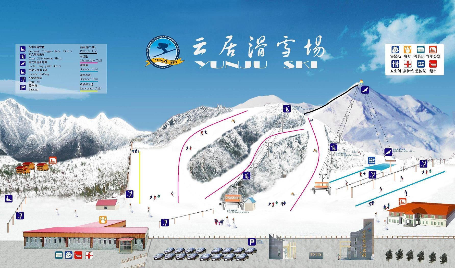 Yunju – Fangshan trail map