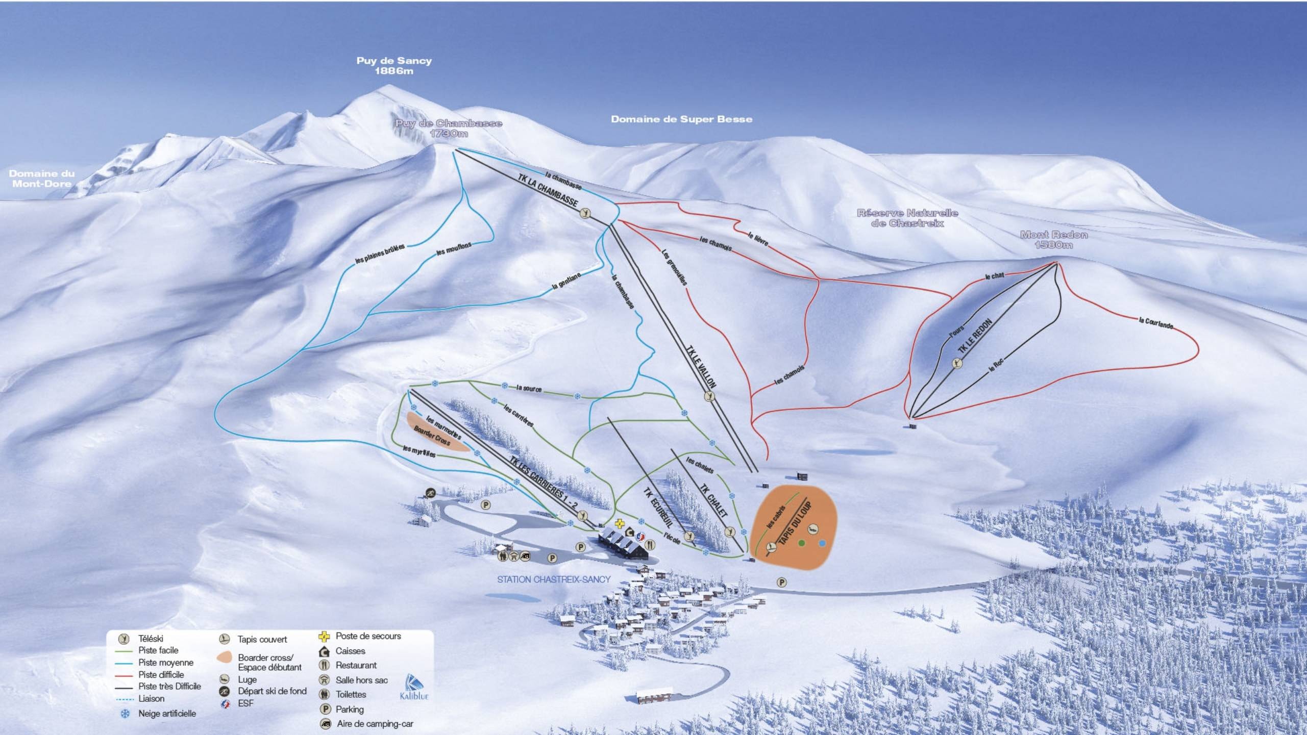 Chastreix – Puy de Sancy trail map