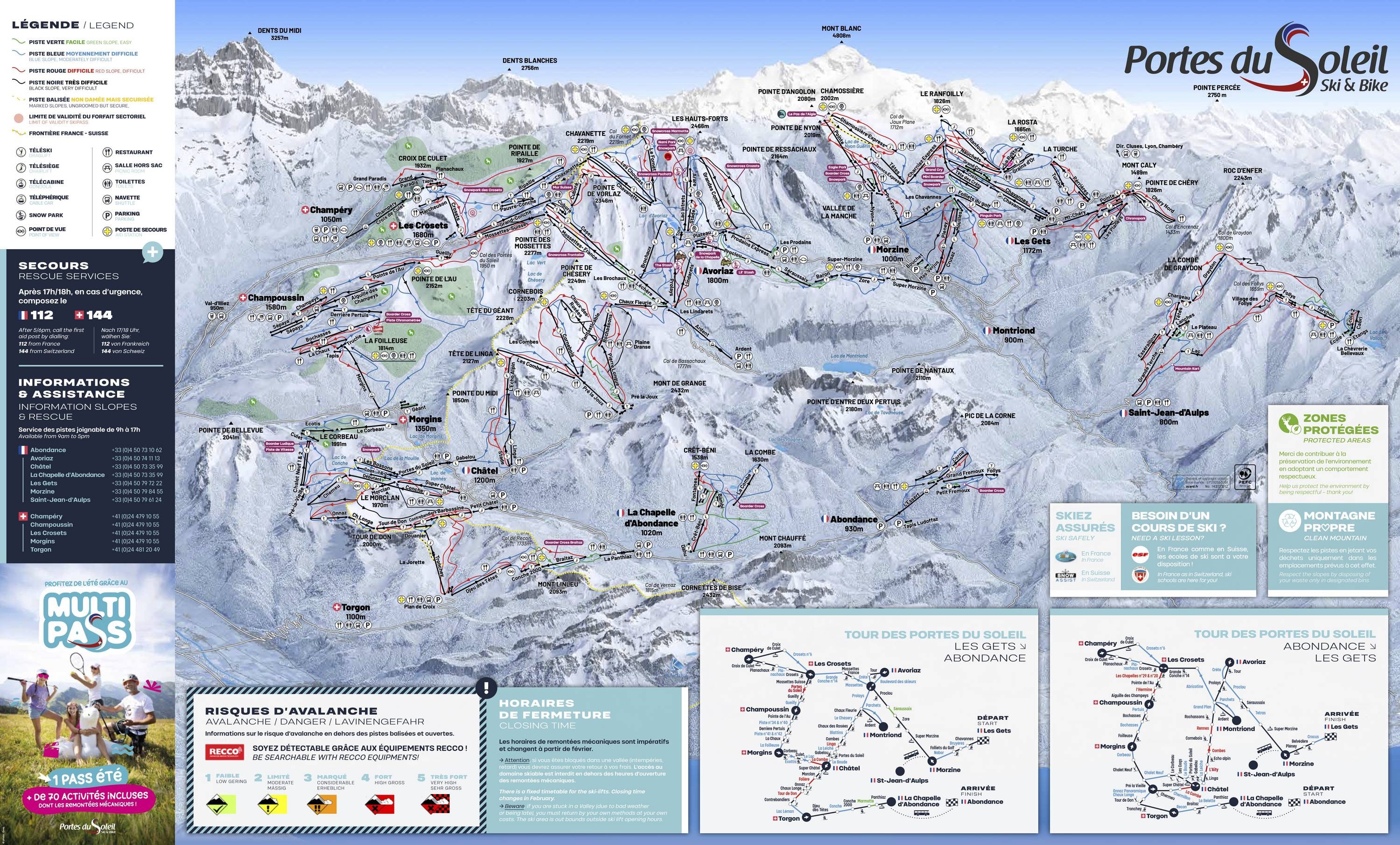 Les Portes du Soleil – Morzine/Avoriaz/Les Gets/Châtel/Morgins/Champéry trail map