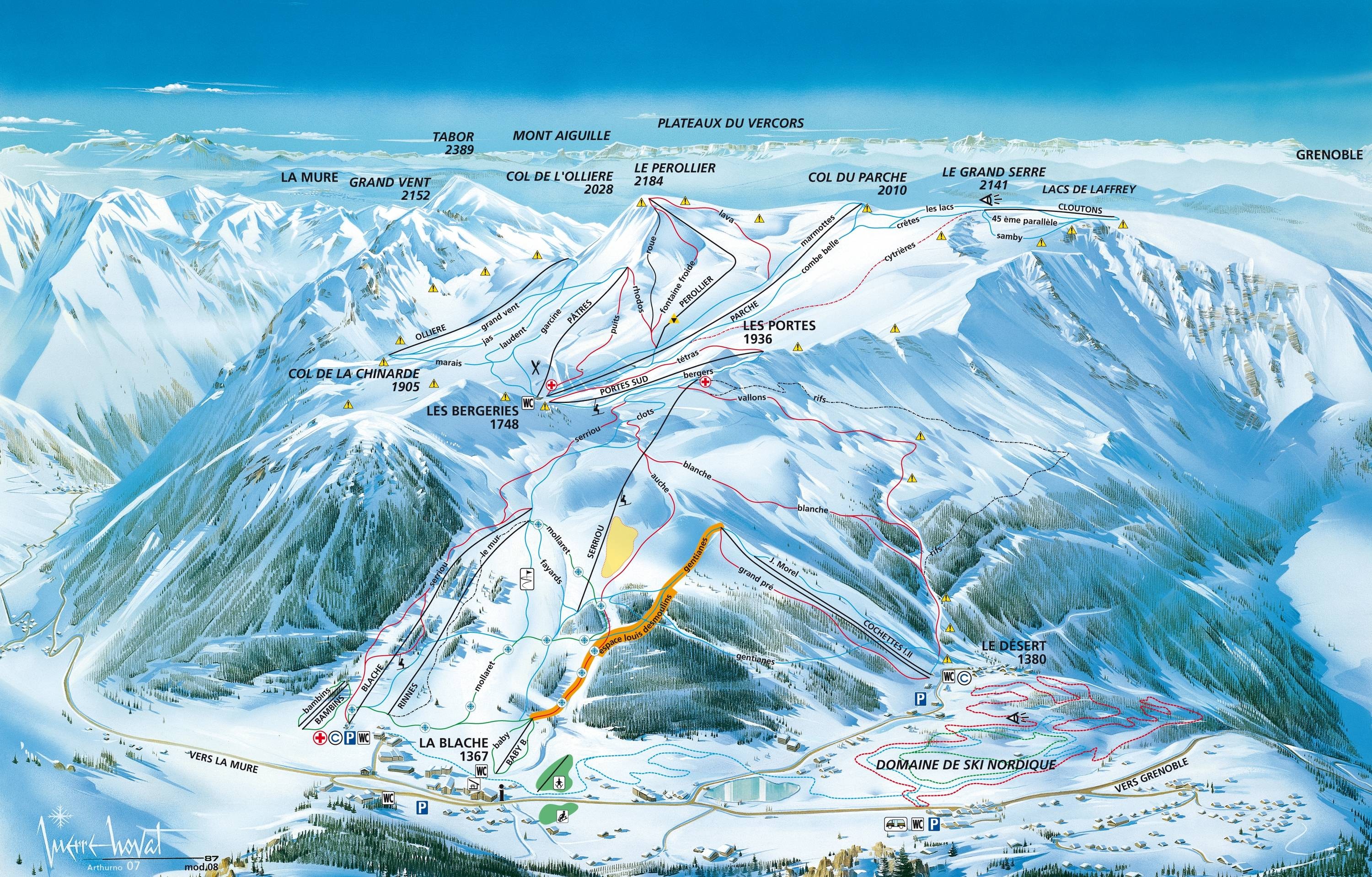 Alpe du Grand-Serre – La Morte trail map