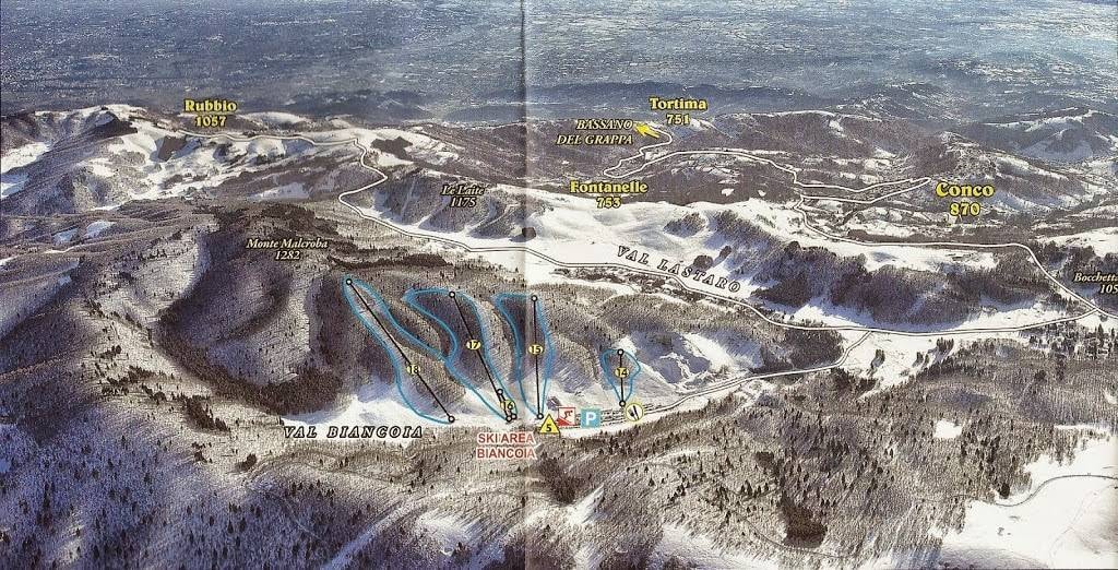 Biancoia – Conco trail map