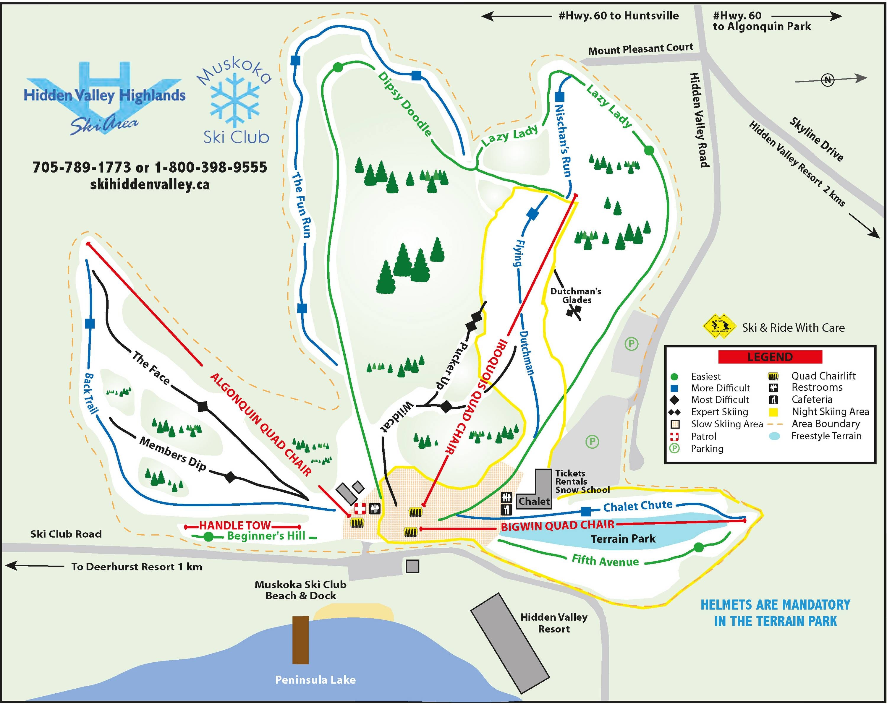 Hidden Valley Highlands trail map