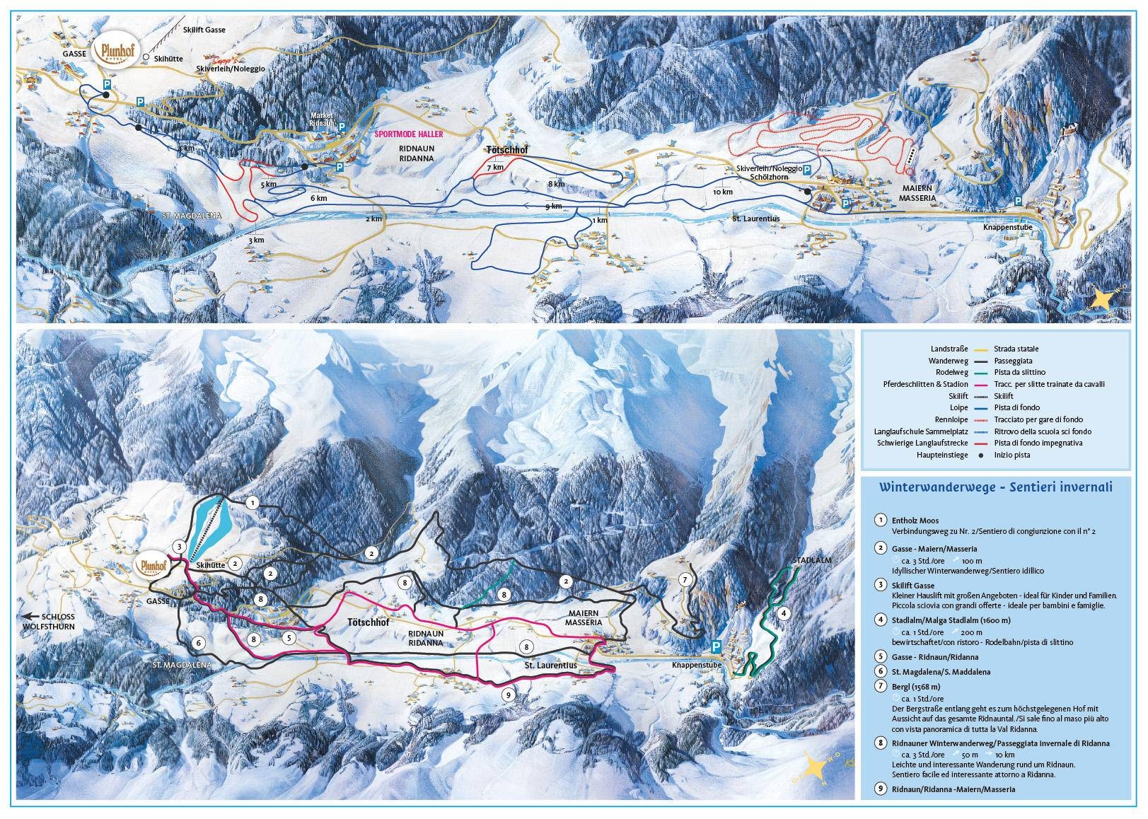 Gasse – Ridnaun trail map