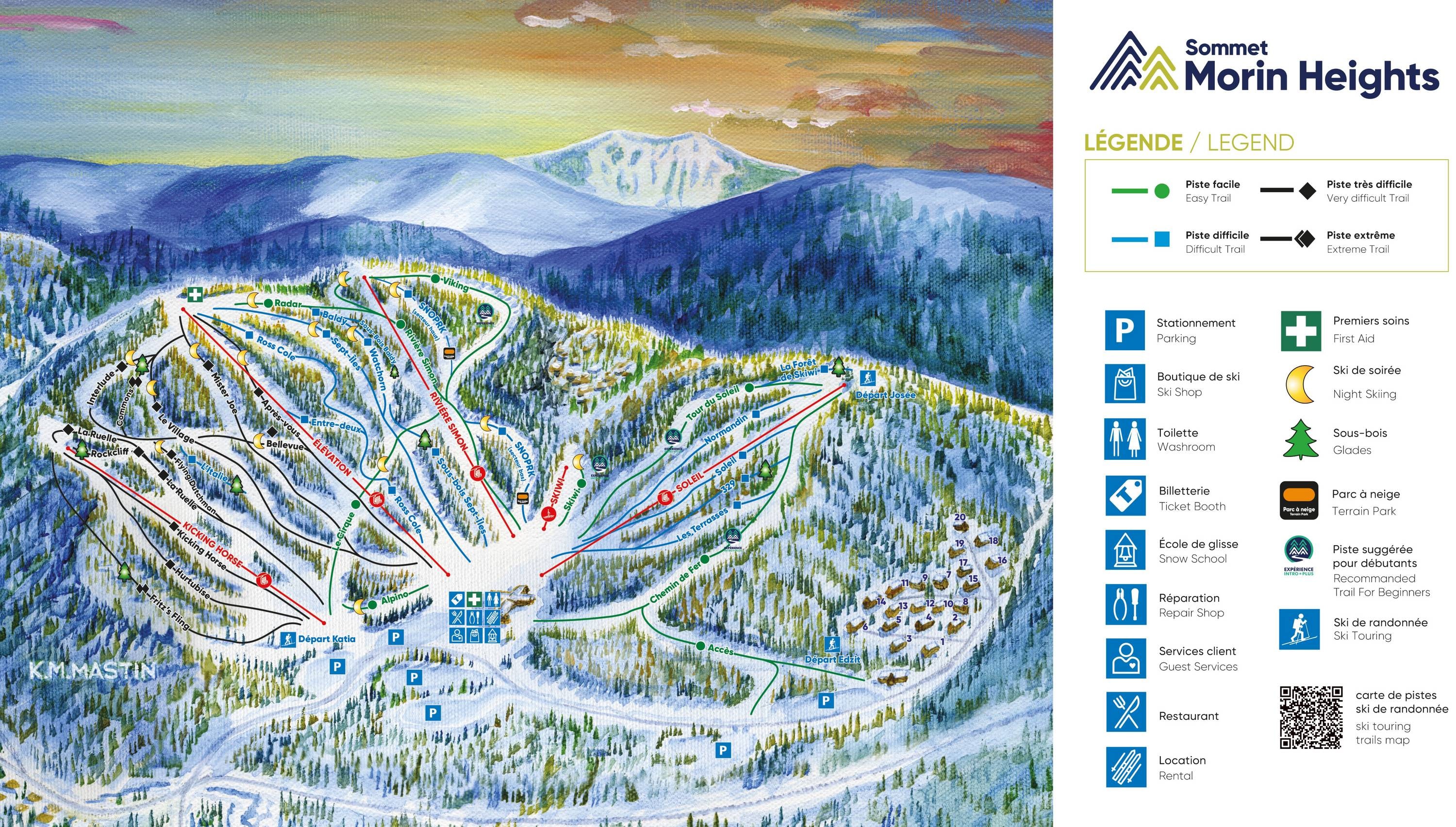 Morin Heights trail map