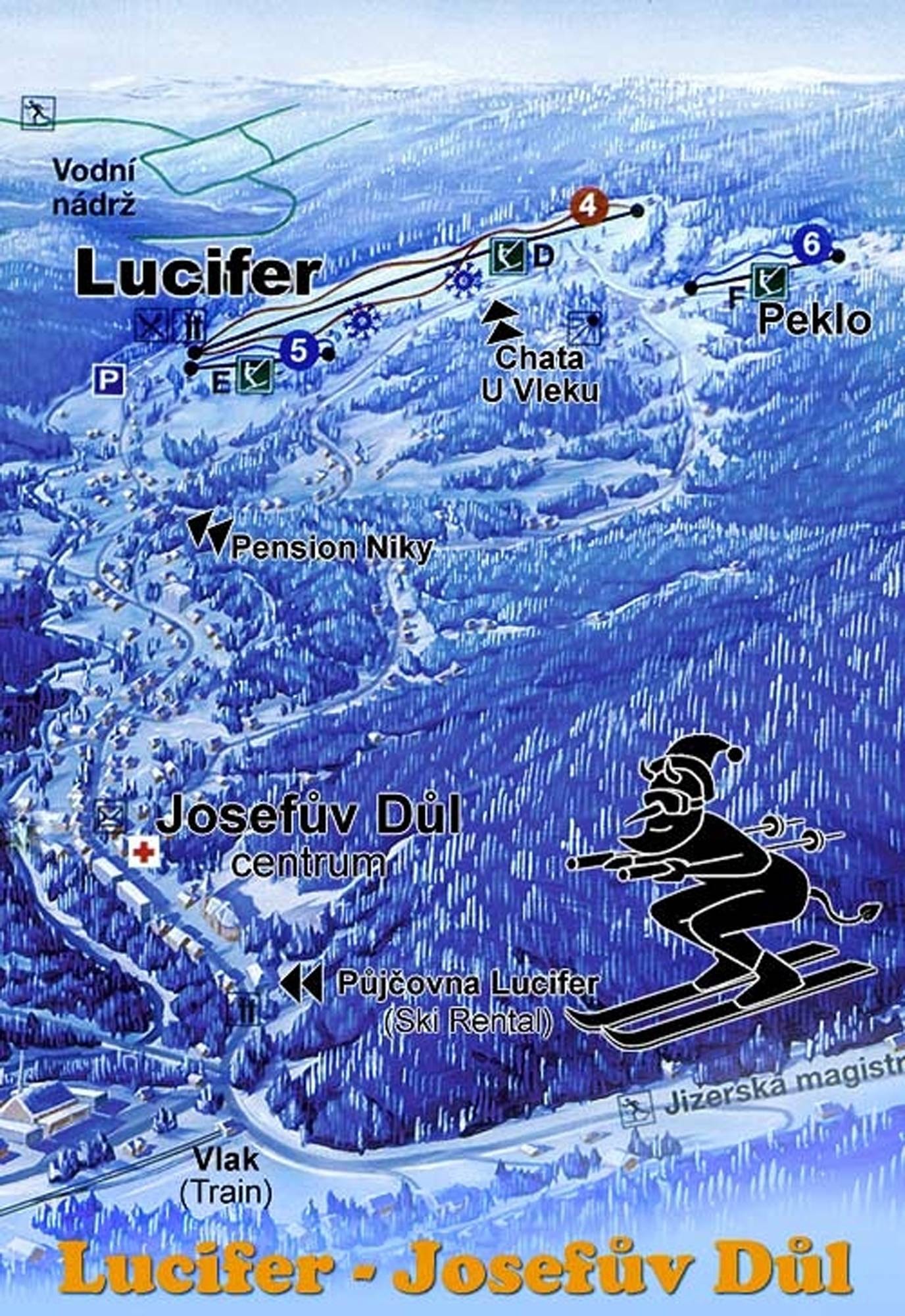 Lucifer – Josefův Důl trail map