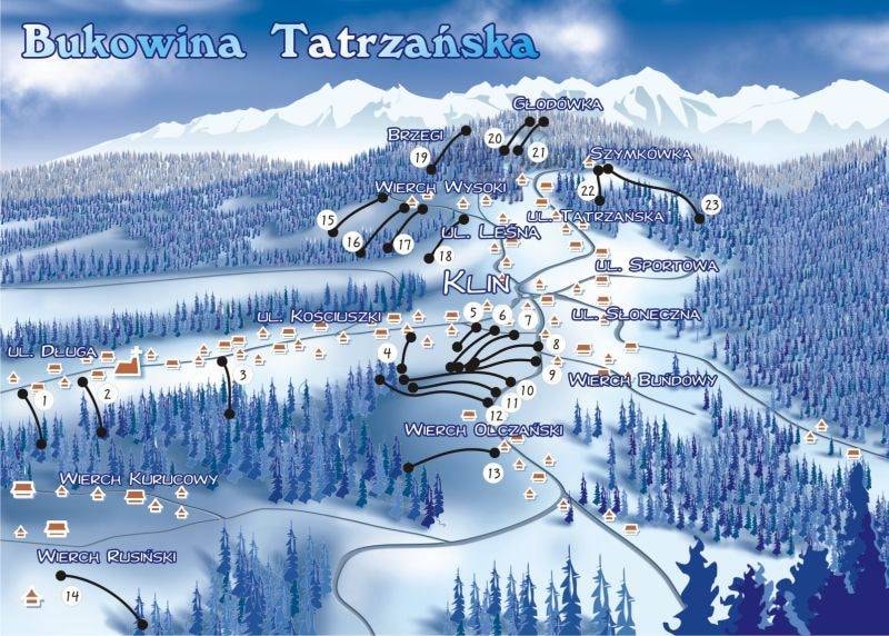 Wysoki Wierch – Bukowina Tatrzańska trail map