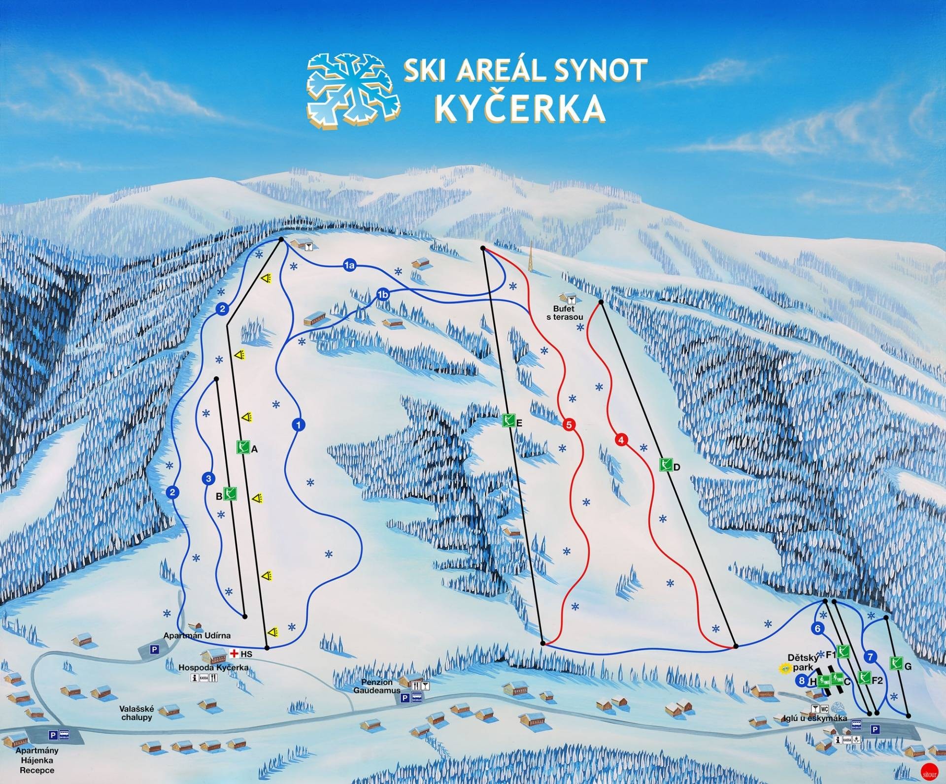Synot Kyčerka trail map