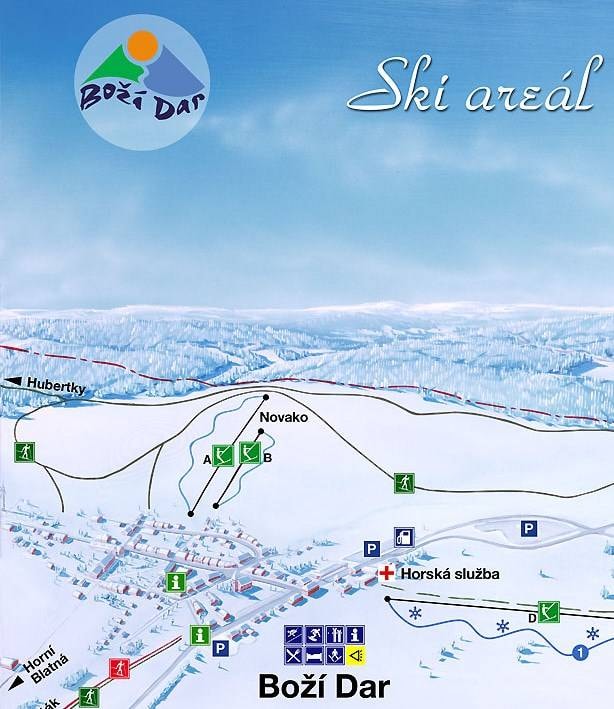 Novako – Boží Dar trail map