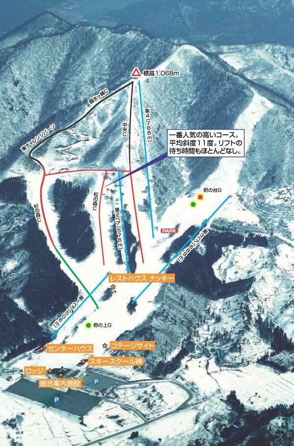 Zao Shichigasyuku trail map