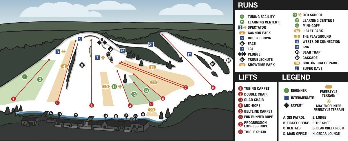 Cannonsburg trail map