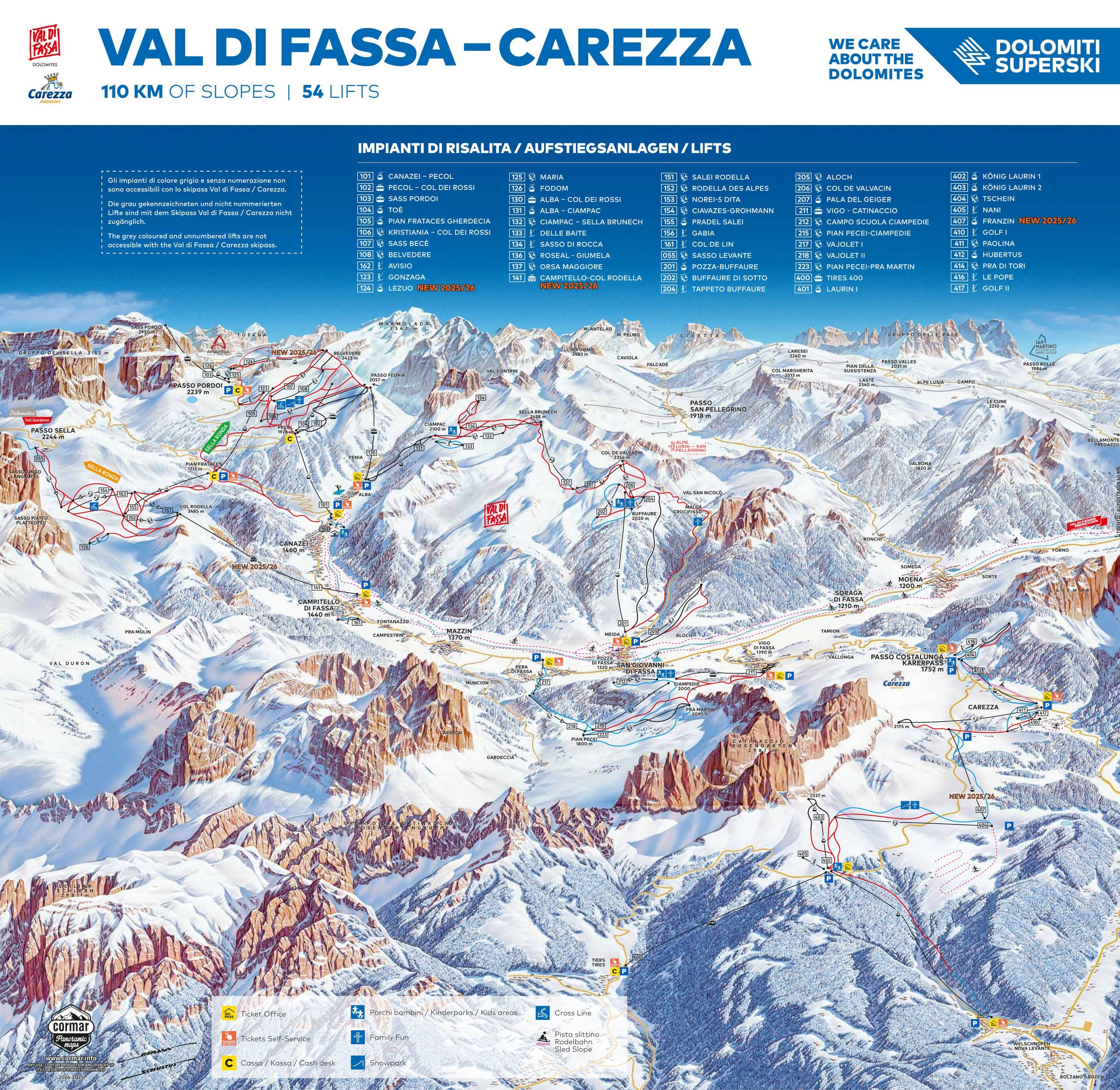 Catinaccio/Ciampedie – Vigo di Fassa/Pera di Fassa trail map
